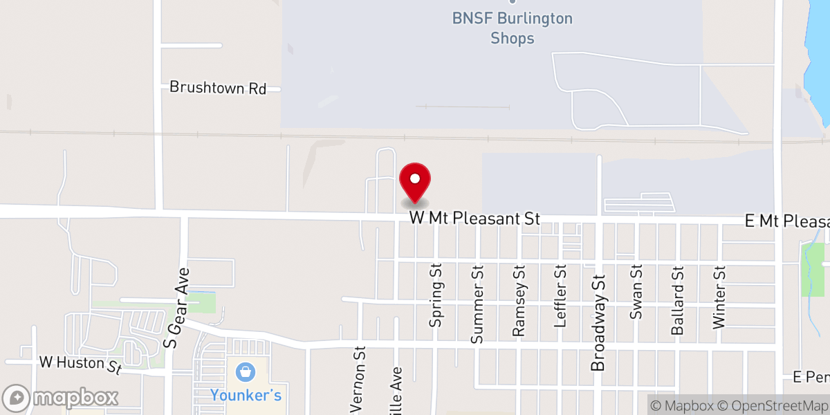 Map showing location of Divine Mercy Parish Office