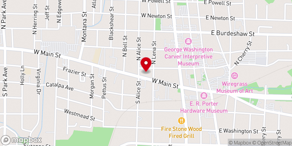Map showing location of First Baptist Foundation Inc