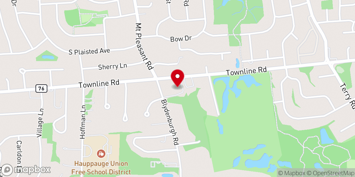 Map showing location of Calvary Lutheran Church