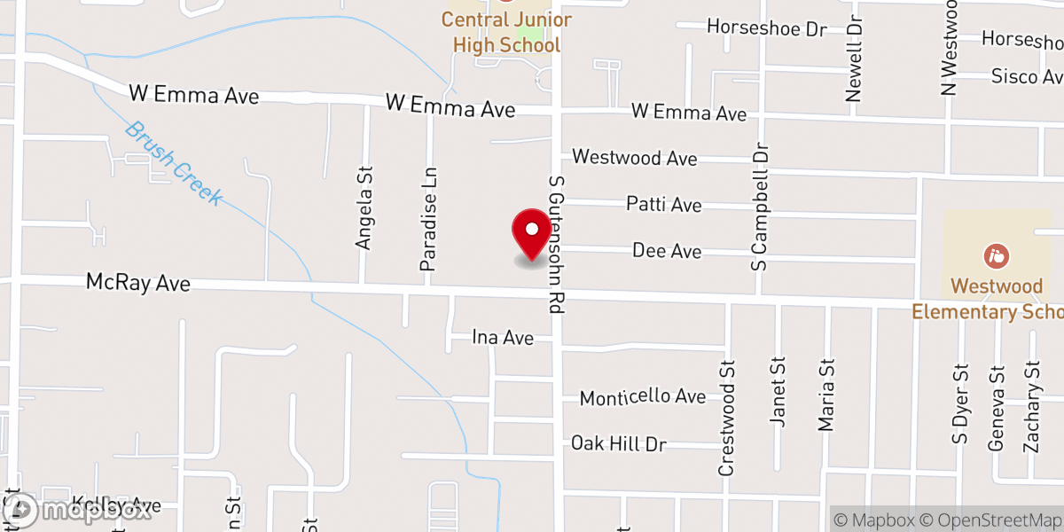 Map showing location of Springdale Missionary Baptist Church