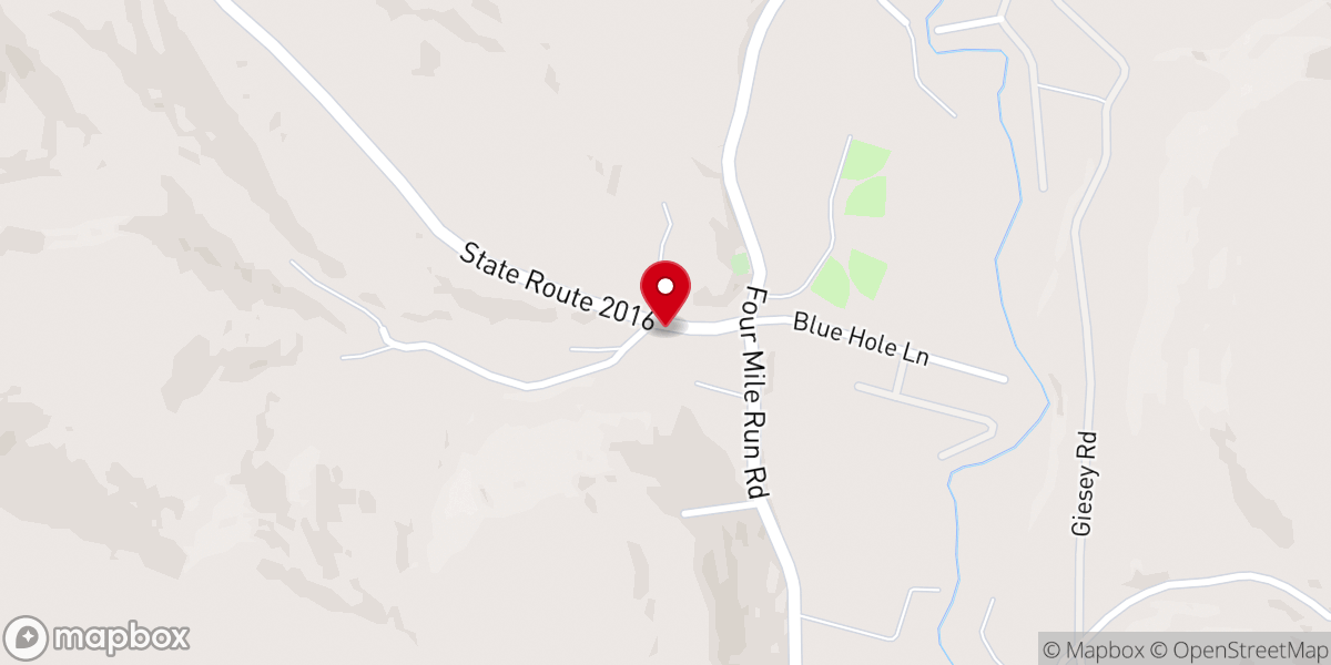 Map showing location of St. John's United Church of Christ