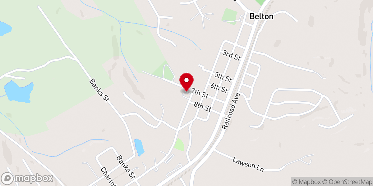 Map showing location of Springfield Baptist Church
