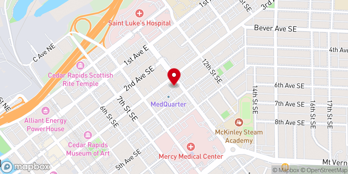 Map showing location of Hispanic Minsitry