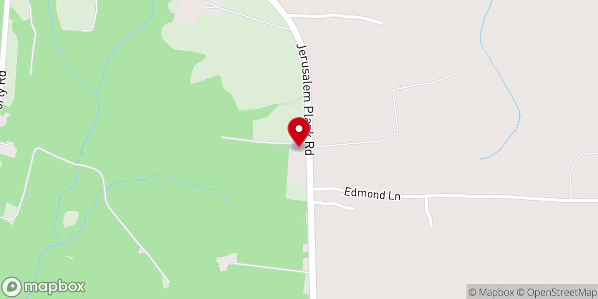 Map showing location of Easter Baptist Church