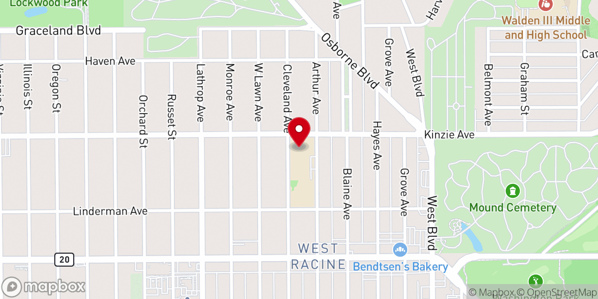 Map showing location of Word of Life Christian Worship Center