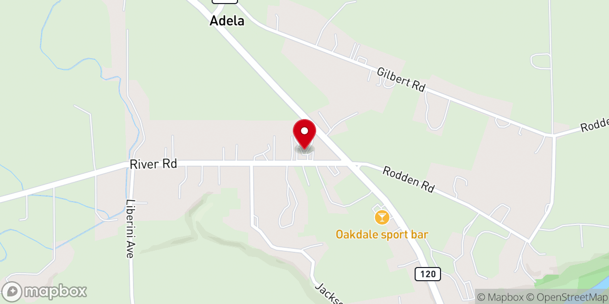 Map showing location of Oakdale Christian Academy
