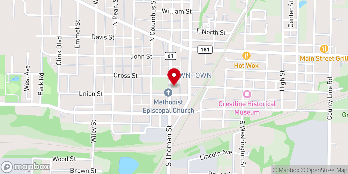 Map showing location of Spots Rolling Bean Coffee Co.