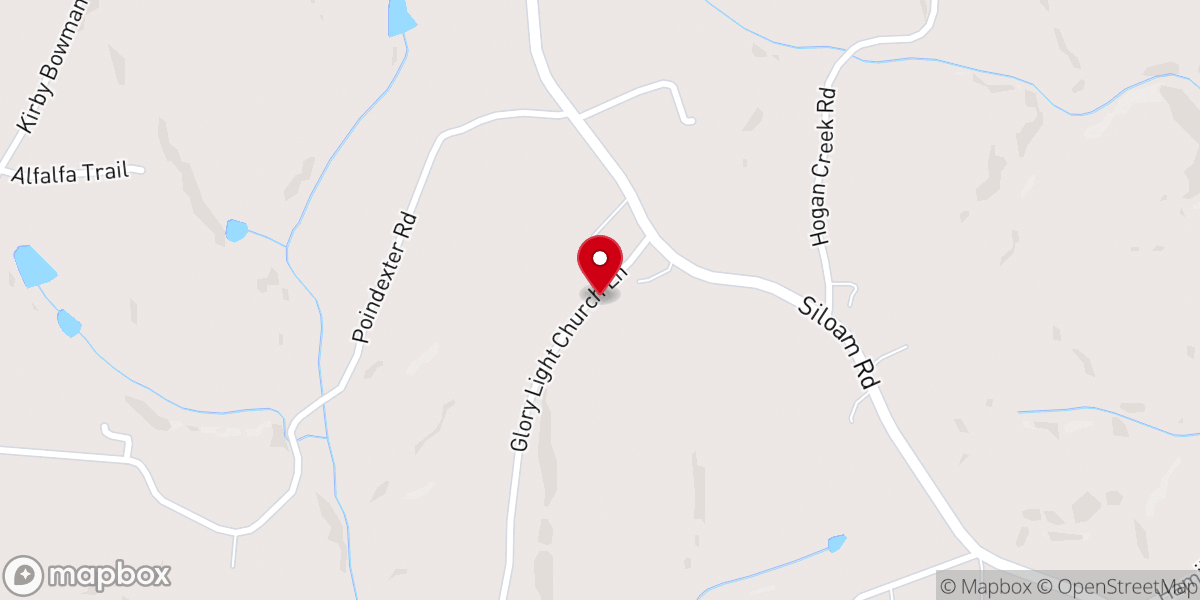 Map showing location of Glory Light Baptist Church