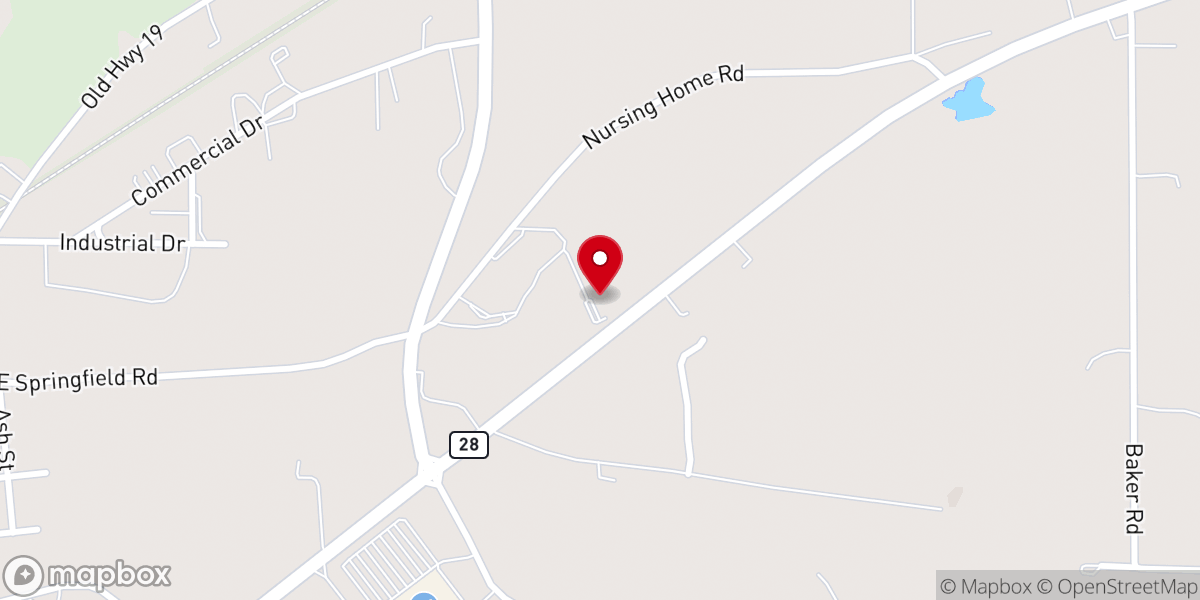 Map showing location of The Harvest Church