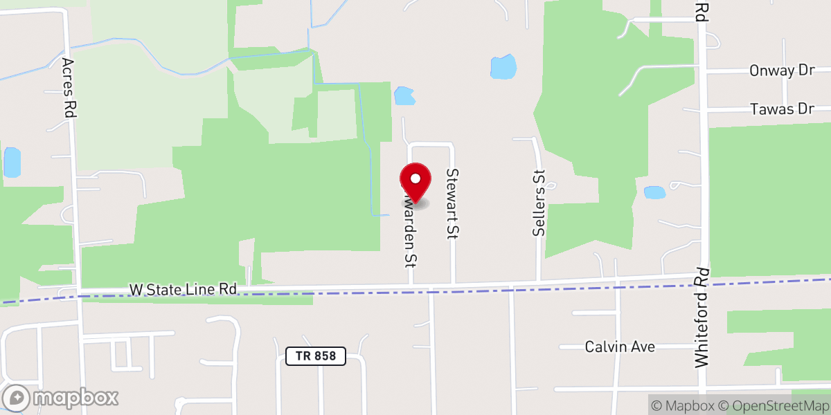 Map showing location of Lighthouse Fellowship Prayer Tower