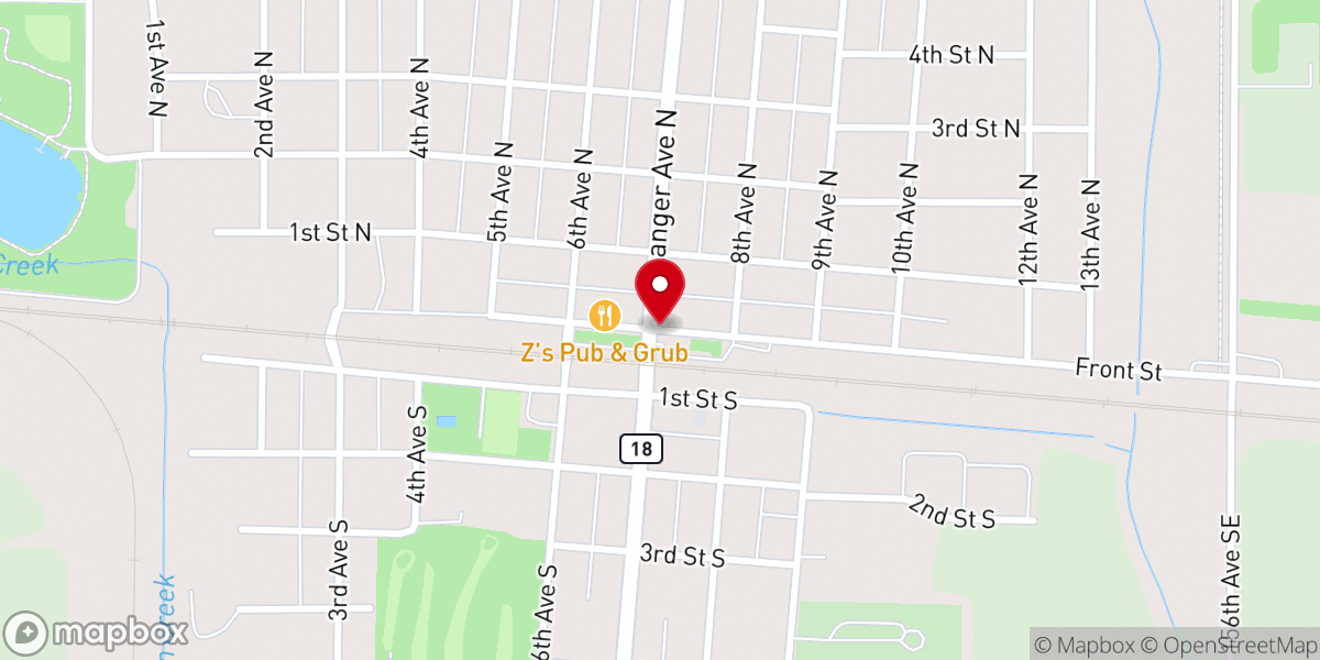 Map showing location of Casselton