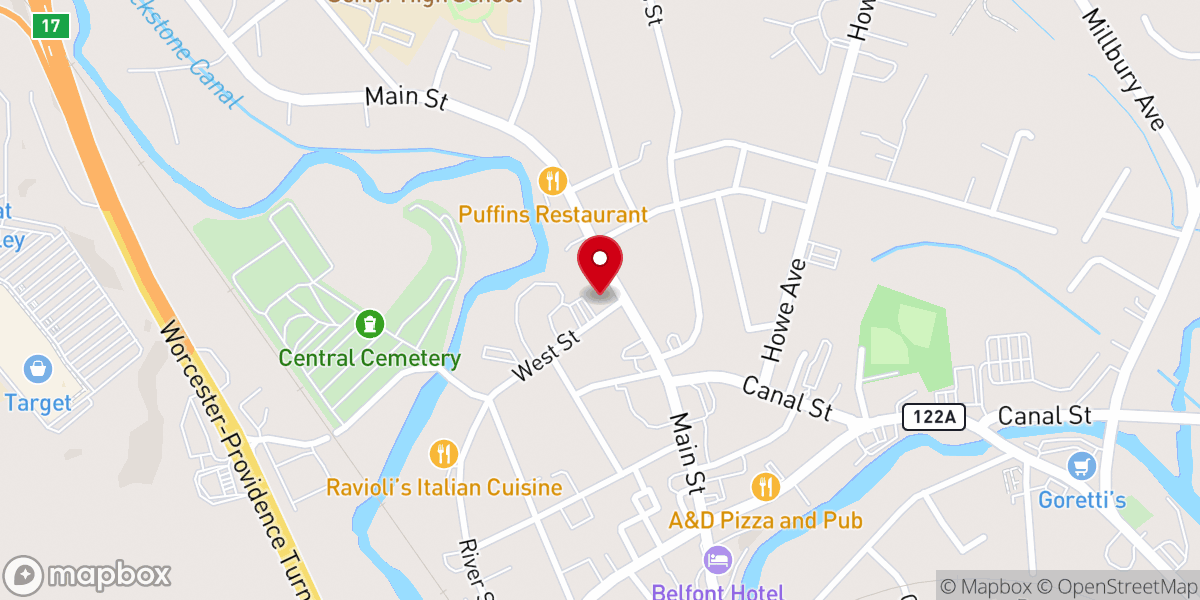Map showing location of St Brigid Church