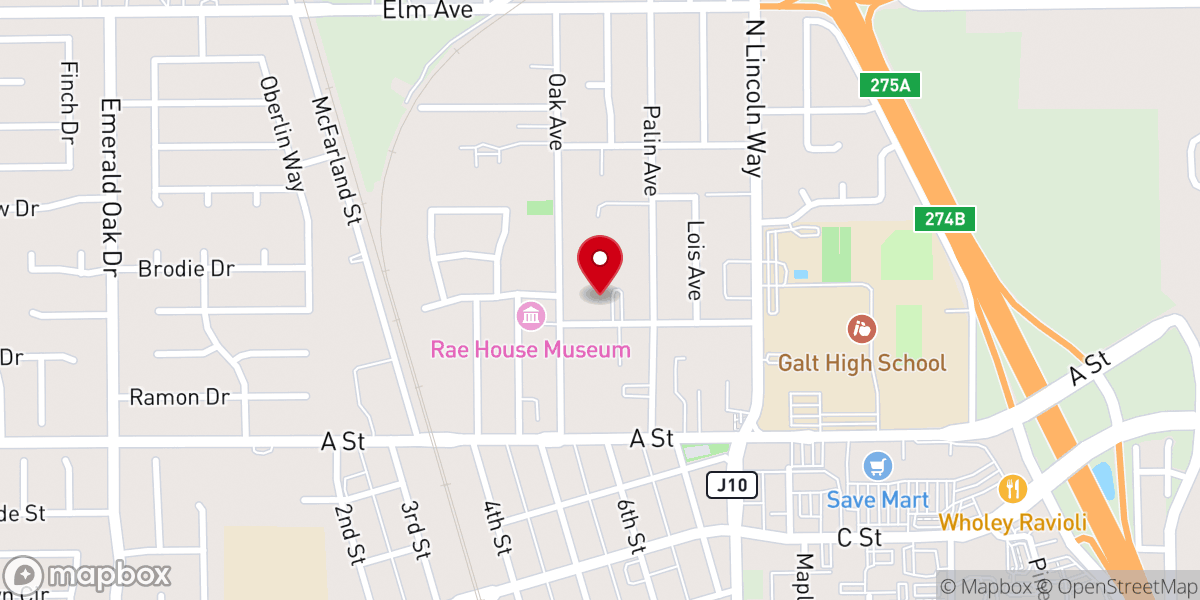 Map showing location of Galt Seventh-day Adventist Church