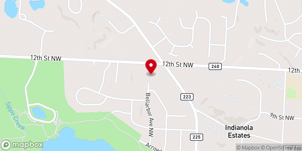 Map showing location of Reedurban Community Church