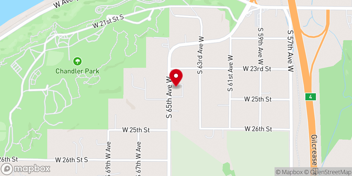 Map showing location of View Acres Baptist Church