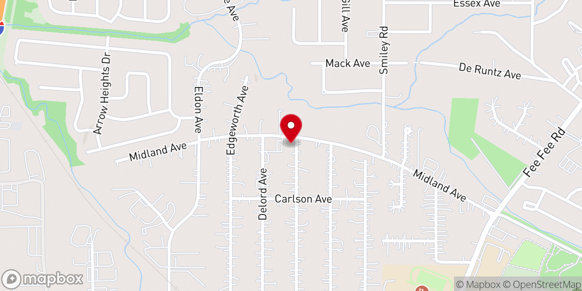 Map showing location of Calvary Chapel of St. Louis County