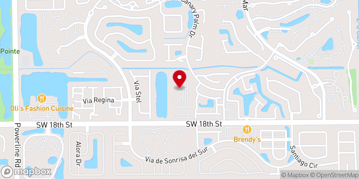 Map showing location of B'nai Torah Congregation