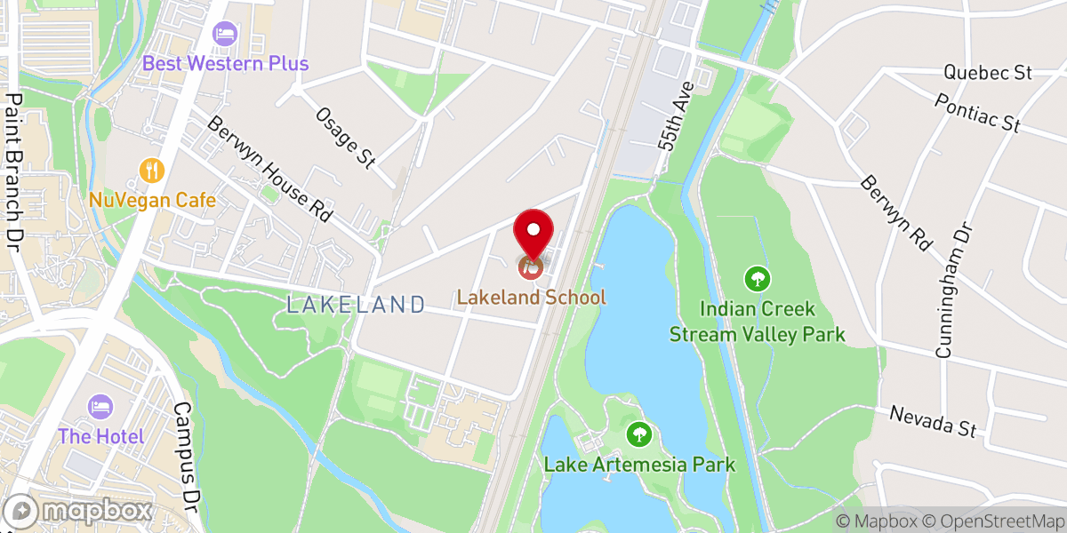 Map showing location of Washington Brazilian Seventh-Day Adventist Church