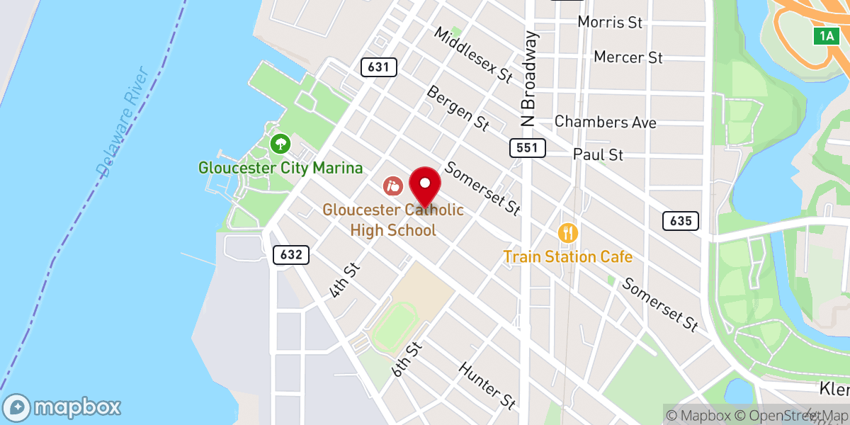 Map showing location of Episcopal Church of the Ascension