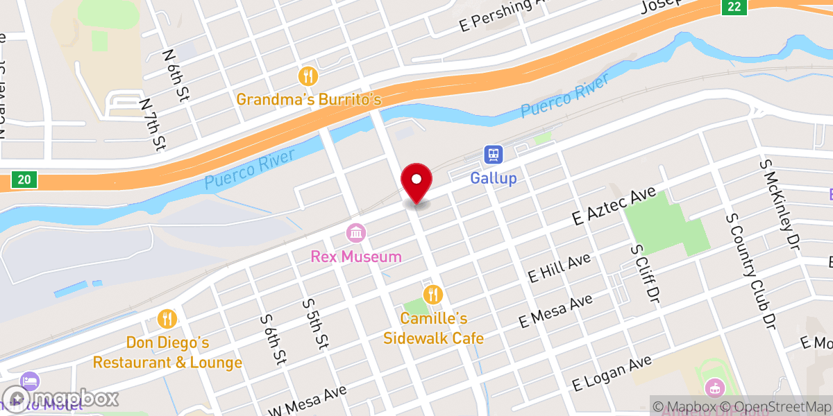 Map showing location of Silver Dust Trading Company