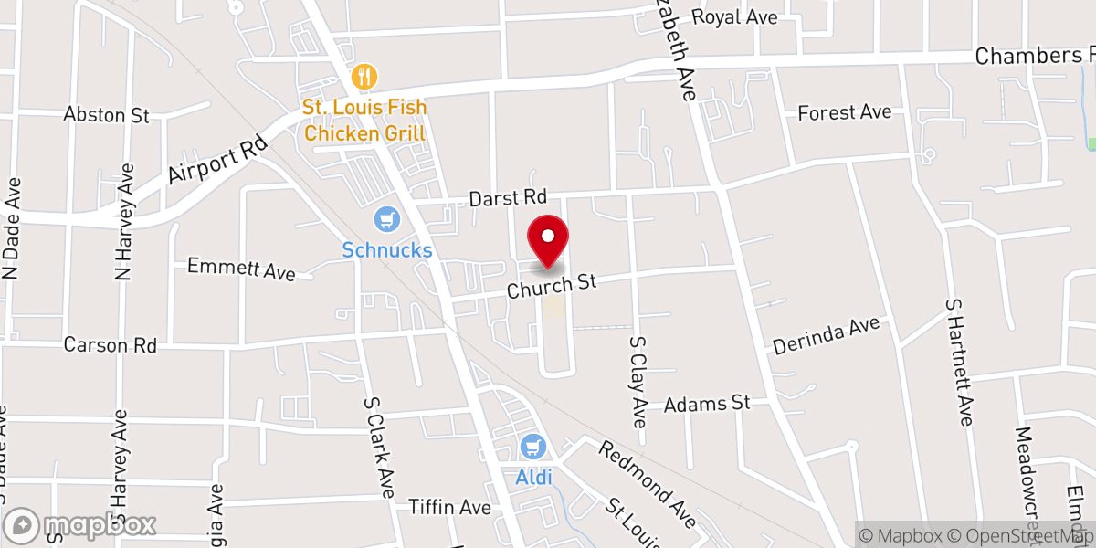 Map showing location of Immanuel United Church of Christ