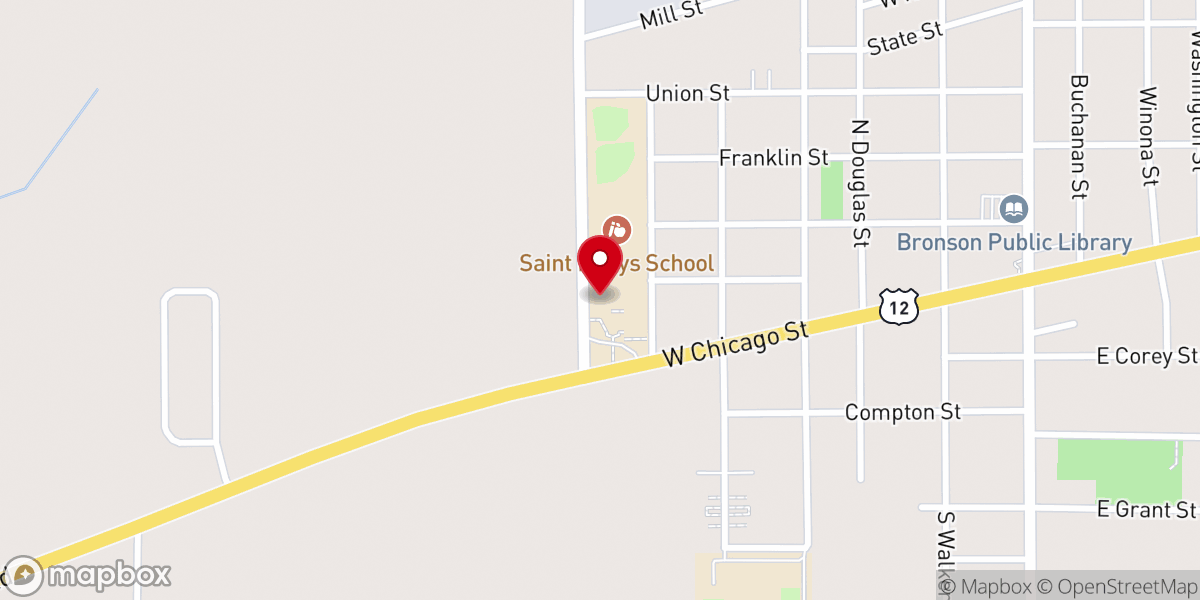 Map showing location of St Mary's School