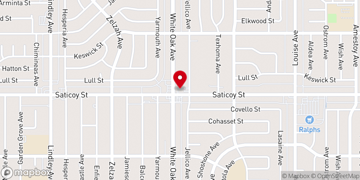 Map showing location of White Oak Covenant Church