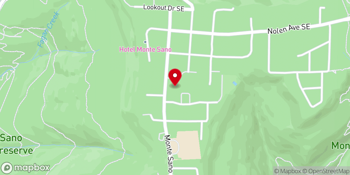 Map showing location of Monte Sano Baptist