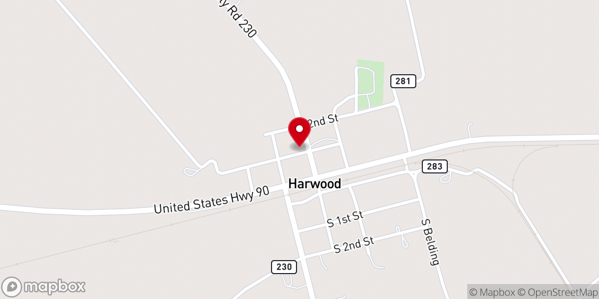 Map showing location of Tenney Creek Church
