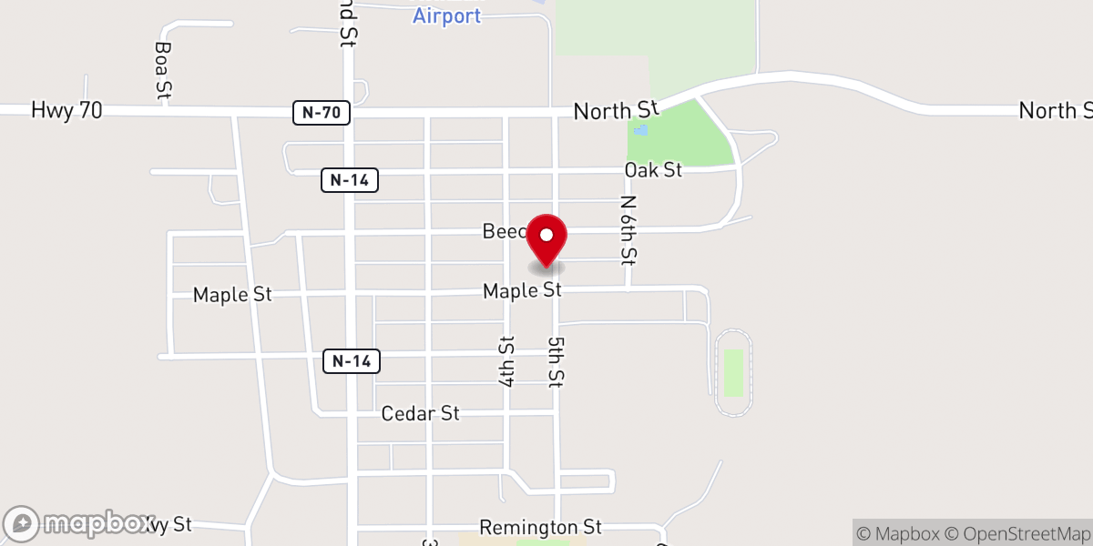 Map showing location of Trinity Lutheran Church
