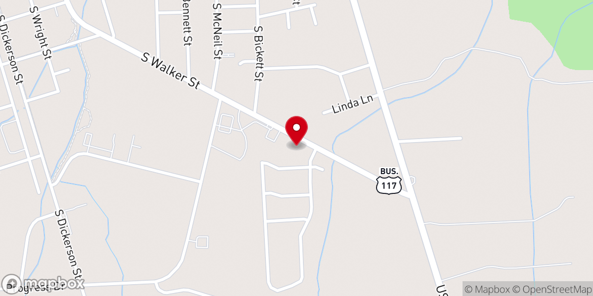 Map showing location of New Covenant Burgaw