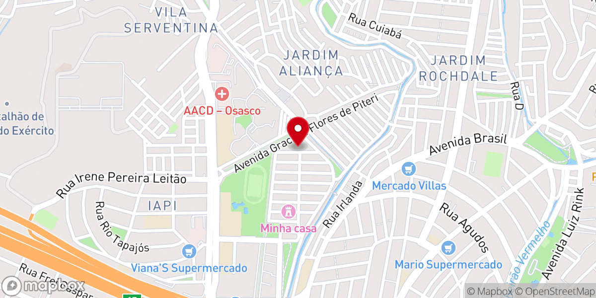 Map showing location of Comunidade São Patrício