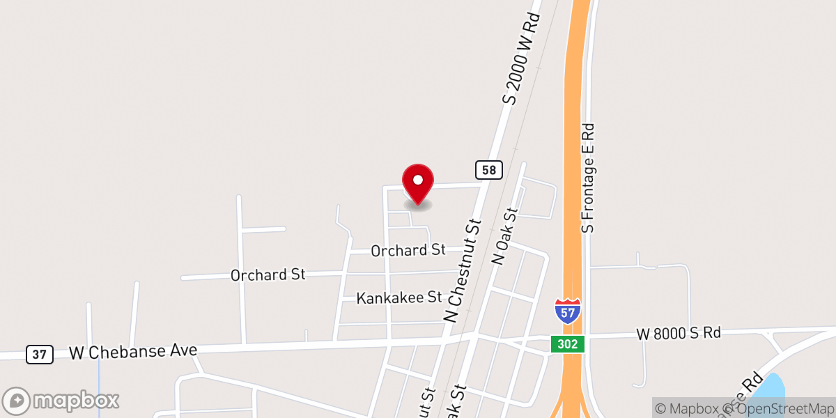 Map showing location of Zion Lutheran Church (LCMS)