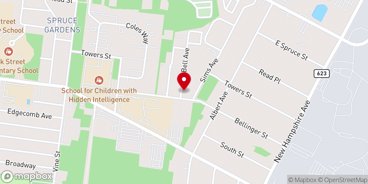 Map showing location of Bais Yisroel Yehoshua Inc