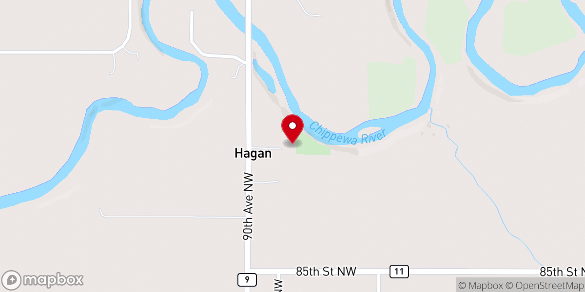 Map showing location of Big Bend Church