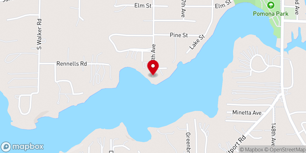 Map showing location of Fruitport Congregational Church
