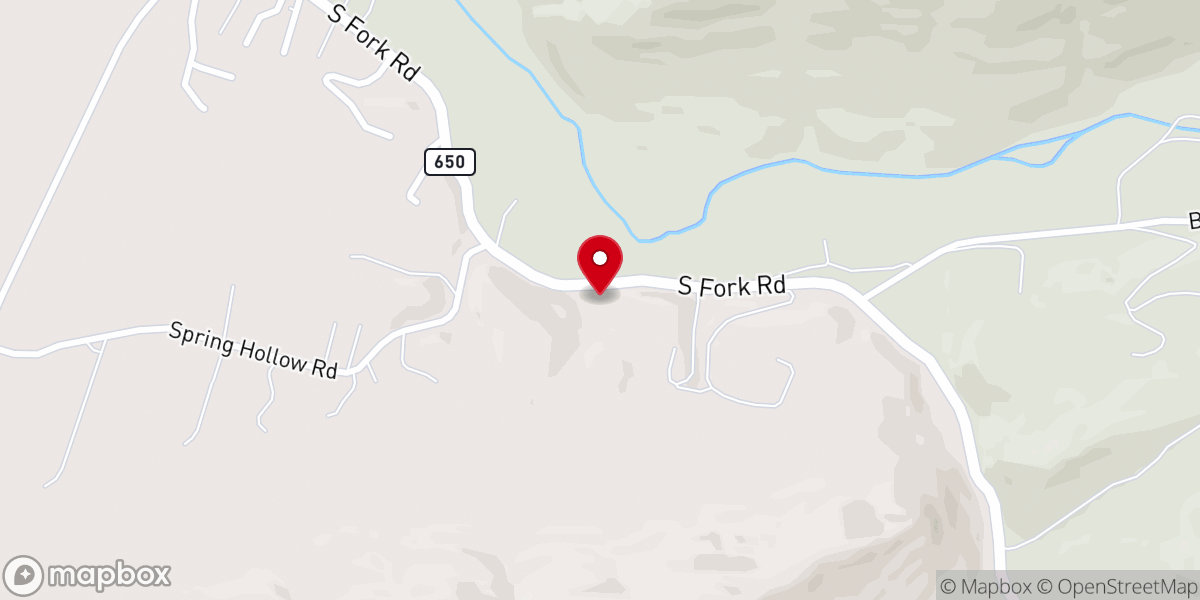 Map showing location of Zion Hill Church
