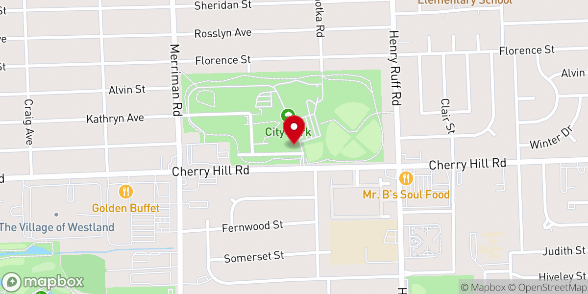 Map showing location of Garden City Civic Arena
