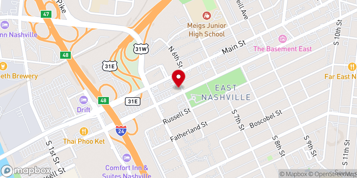 Map showing location of Holy Name Catholic Church