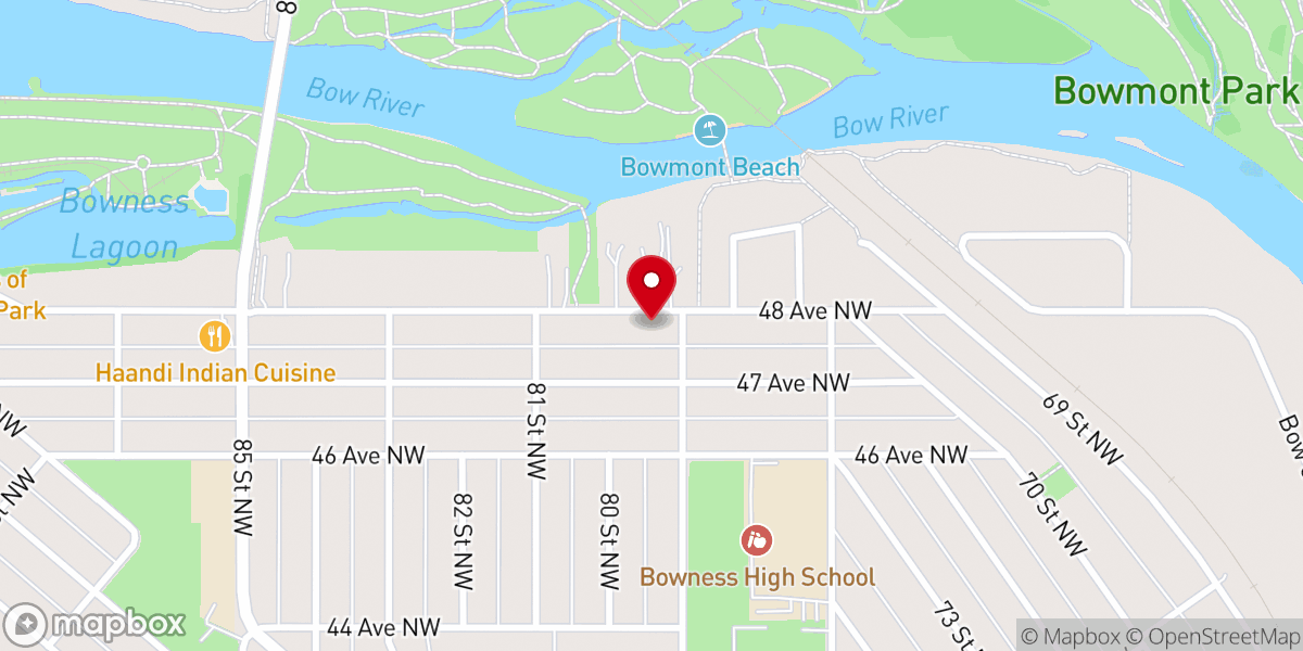 Map showing location of Mountain of Fire & Miracle Ministries Calgary, AB. Canada
