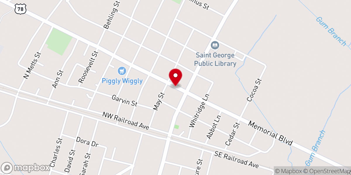 Map showing location of The Great Commission Church SC