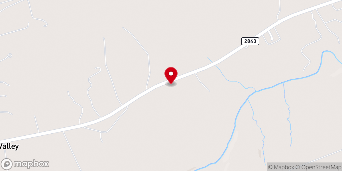 Map showing location of Cedar Valley Baptist Church