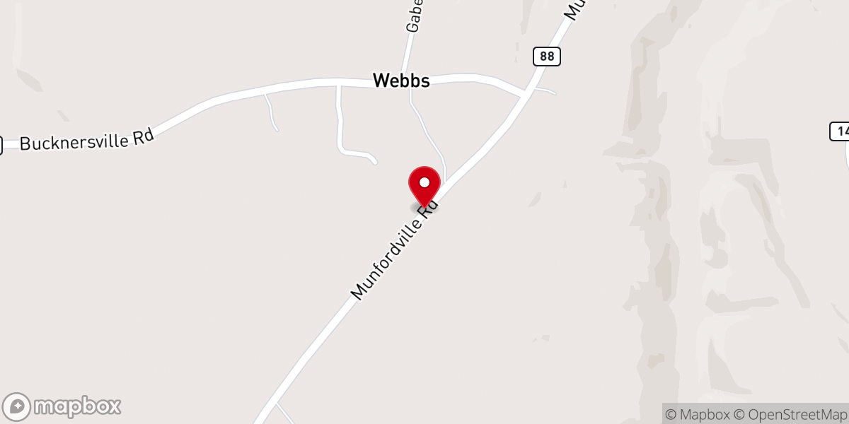 Map showing location of Ladies Chapel United Methodist