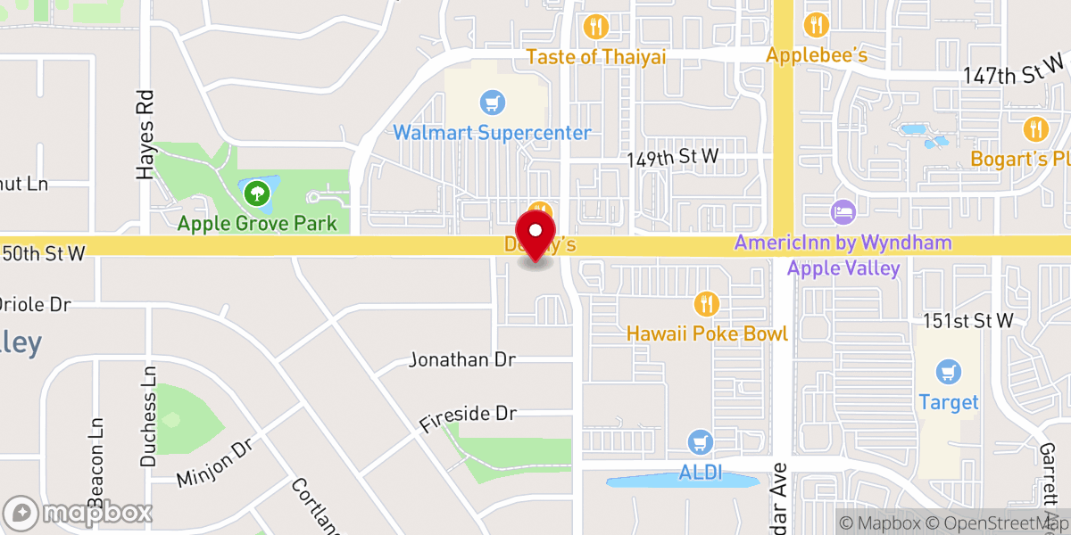 Map showing location of Grace Lutheran Church of Apple Valley