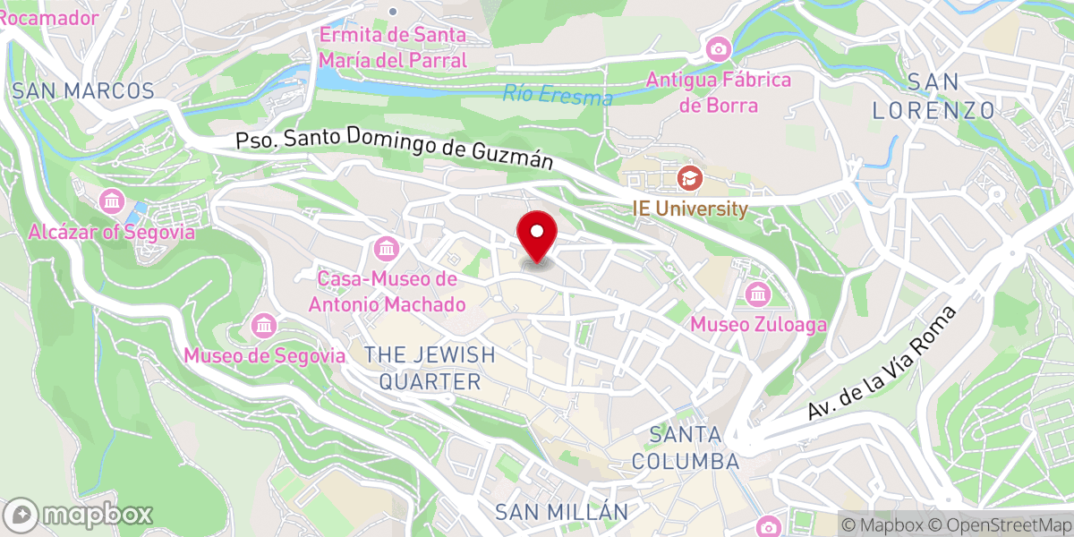 Map showing location of Iglesia de la Santísima Trinidad