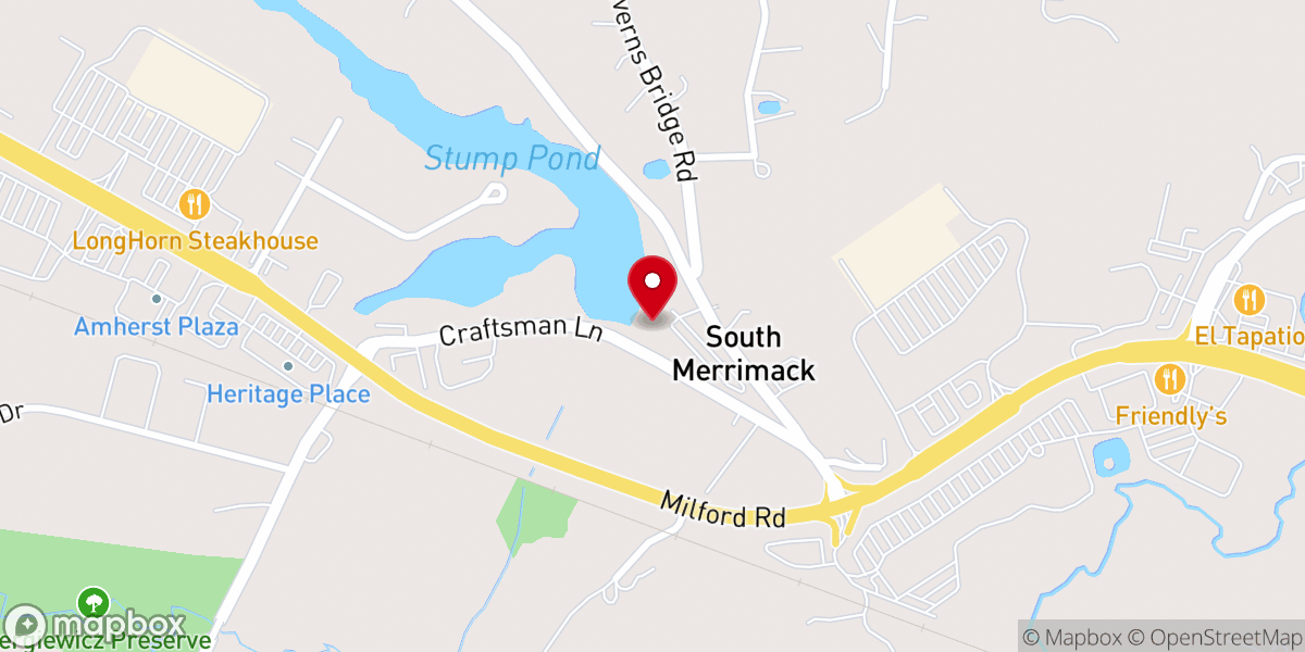 Map showing location of Merrimack Valley Baptist Church