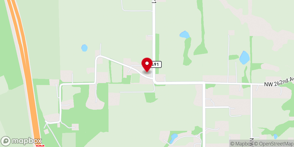 Map showing location of New Oak Grove Baptist Church