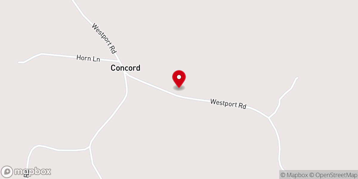 Map showing location of Concord Missionary Baptist Church