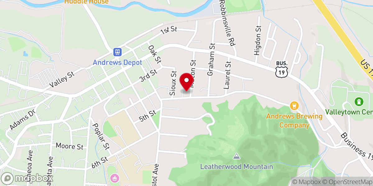 Map showing location of Andrews Seventh-day Adventist Church