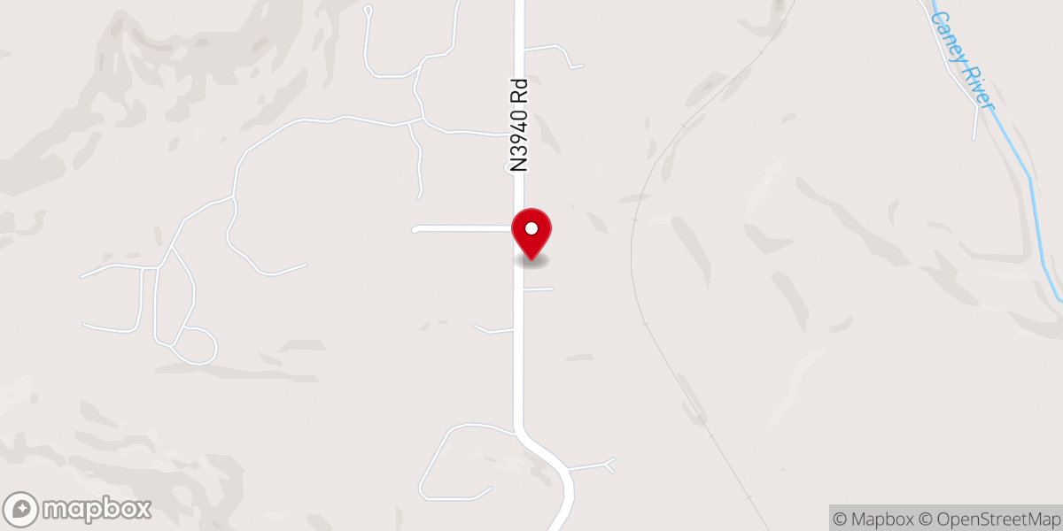 Map showing location of Matoaka Baptist Church